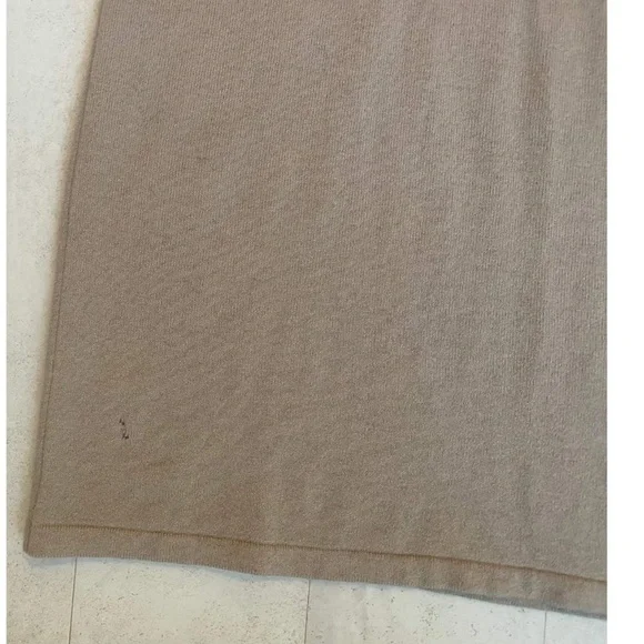 Cashmere Midi Dress Beige Cream Neutral Size M - Picture 8 of 9